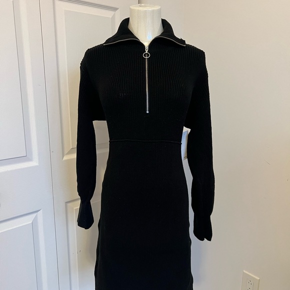 Mango Black Women Sweater Dress - Picture 2 of 5